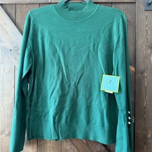 CeCe Alpine Green Sweater